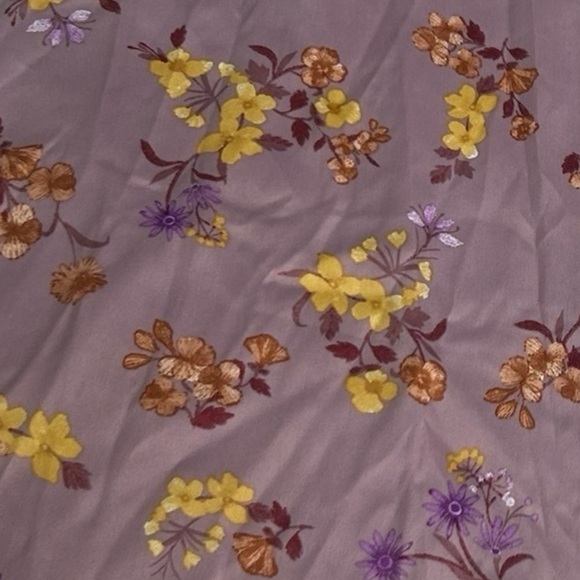 Hippie Rose Lavender Satin Floral Slip Midi Dress Fairy Babydoll Y2k Cocktail XL - Picture 8 of 13